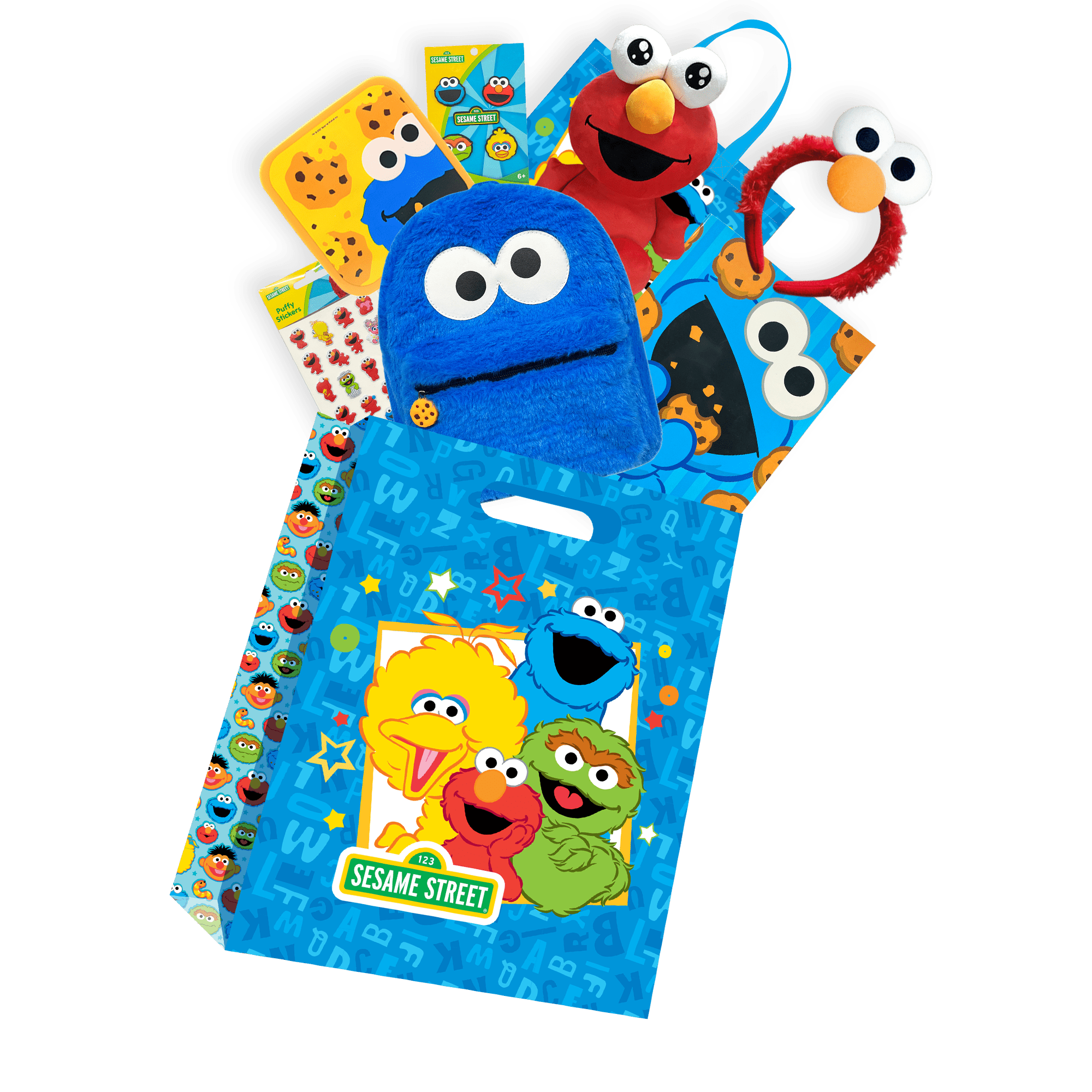 Sesame Street Showbag Australia with Elmo, Cookie Monster and Big Bird goodies