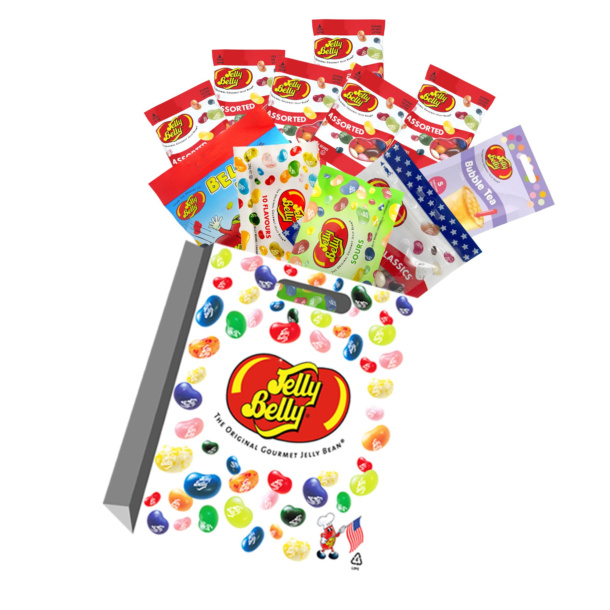 Jelly Belly Showbag front view with classic branding