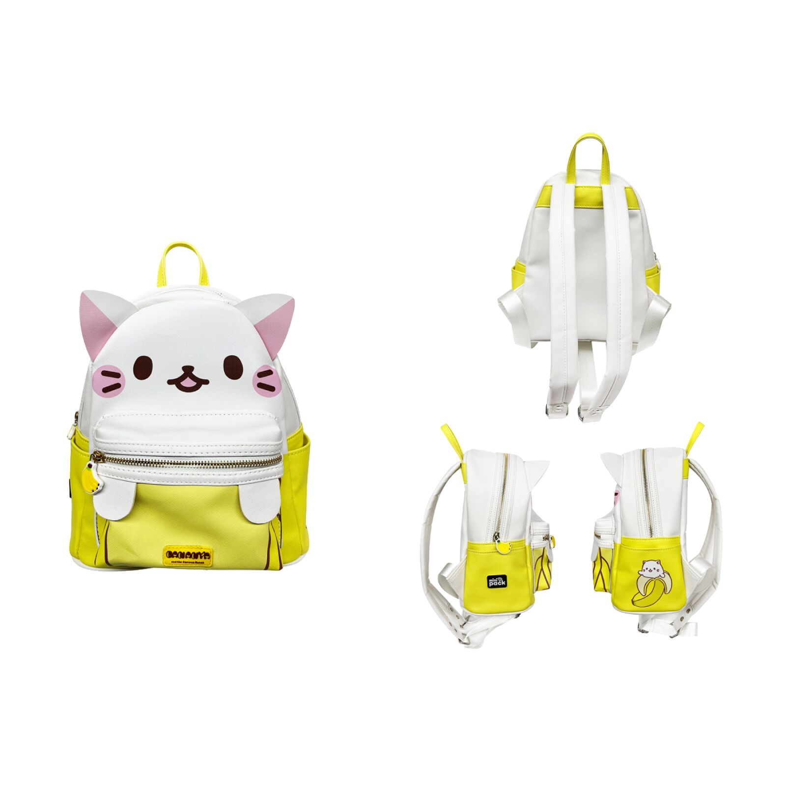 Bananya Mini Pack side view with front zip pocket