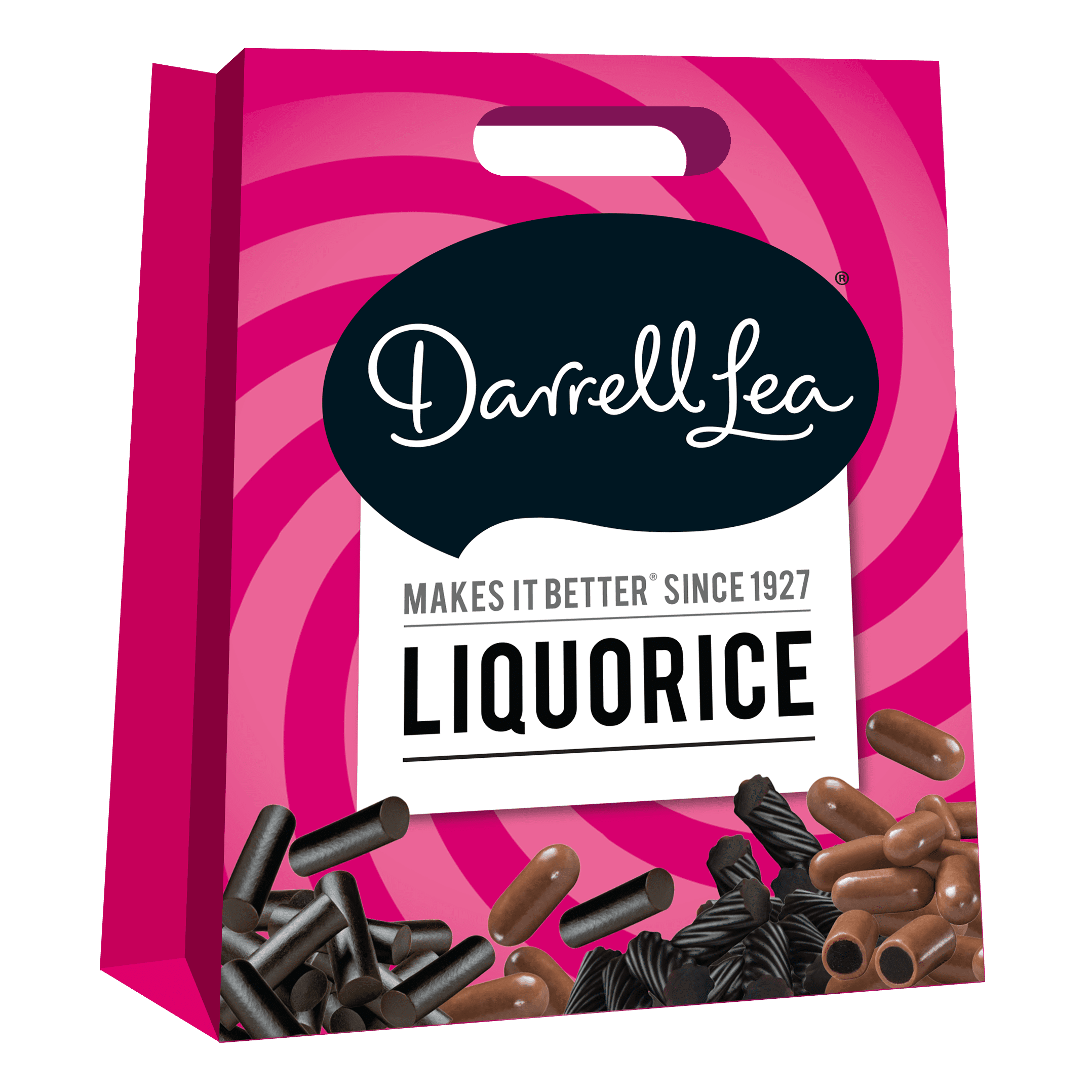 Darrell Lea Liquorice Showbag front view with classic branding