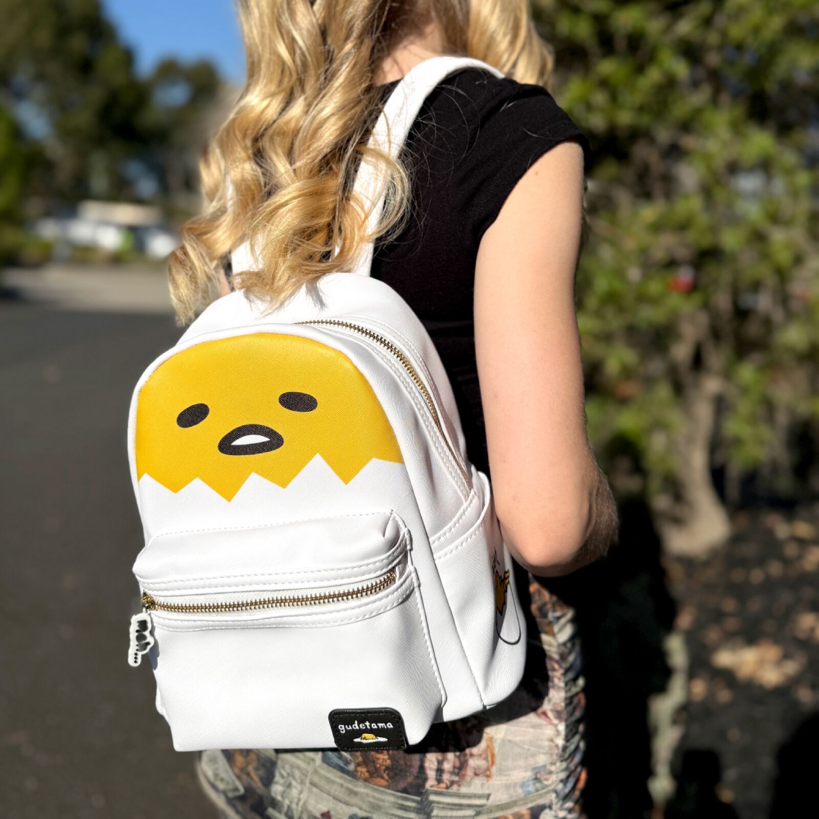 Gudetama Mini Pack styled with kawaii accessories for Sanrio fans