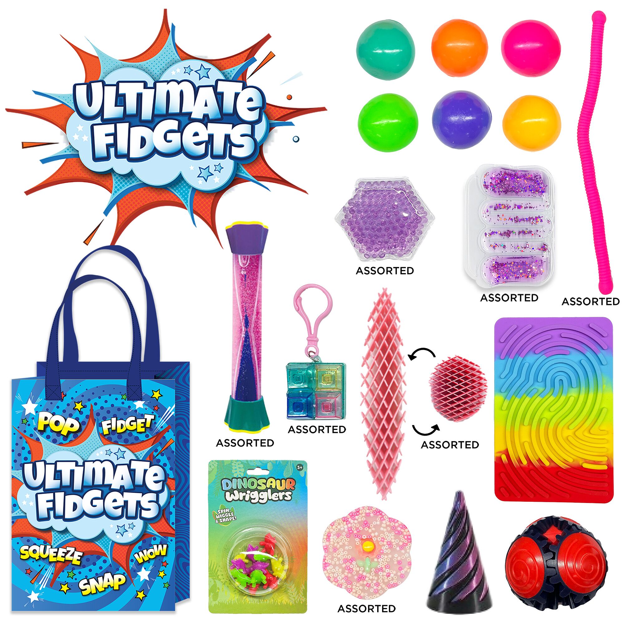 Inside the Ultimate Fidgets Showbag Australia with fidget toys and stress relievers