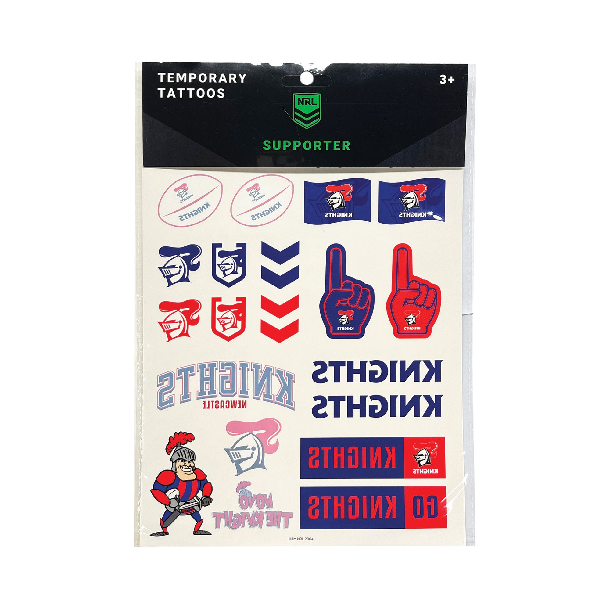 Newcastle Knights tech decals supporter sticker set