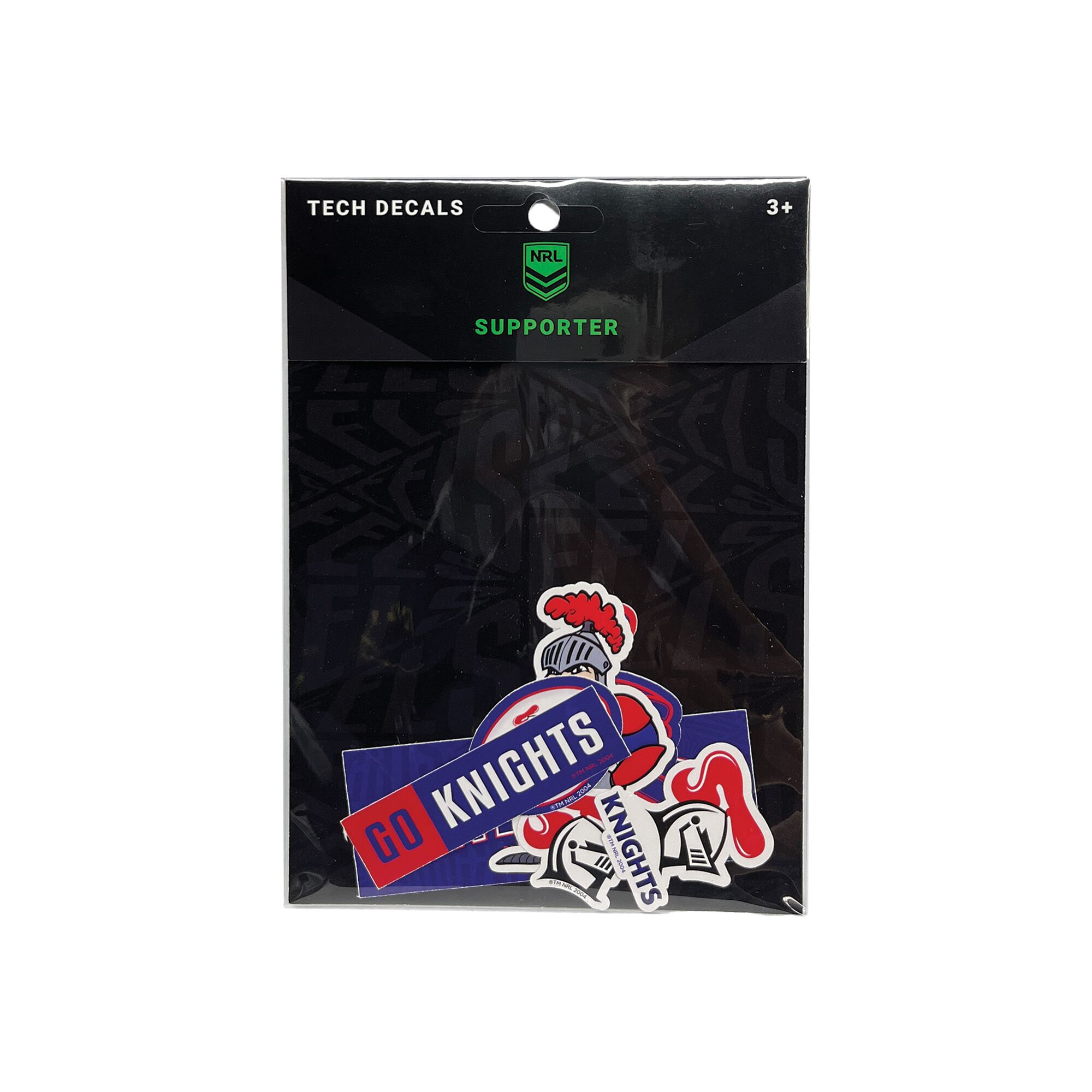 Newcastle Knights tech decals supporter sticker set