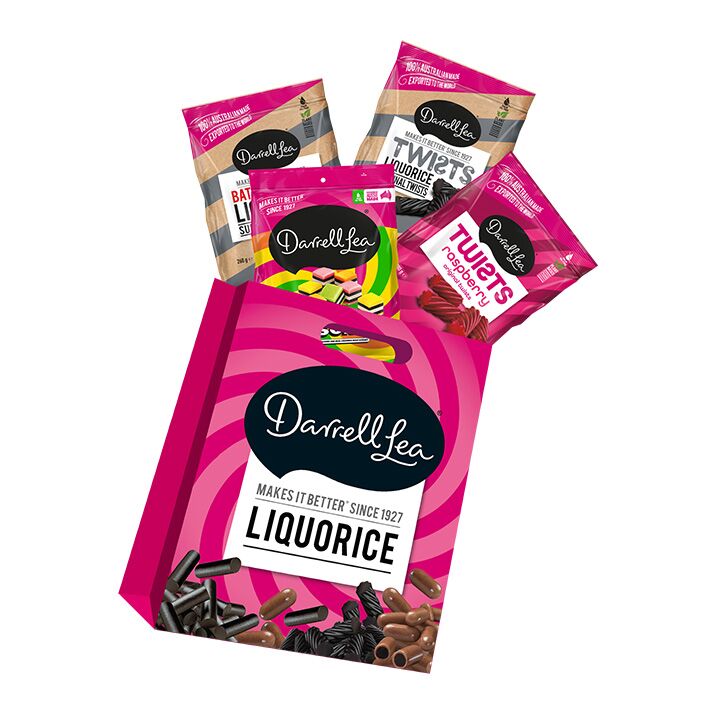 Darrell Lea Liquorice Showbag contents with Batch 37, Twists and Allsorts