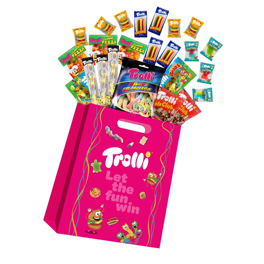 Trolli Jumbo Showbag contents with Brite Crawlers, Sour Geckos and more