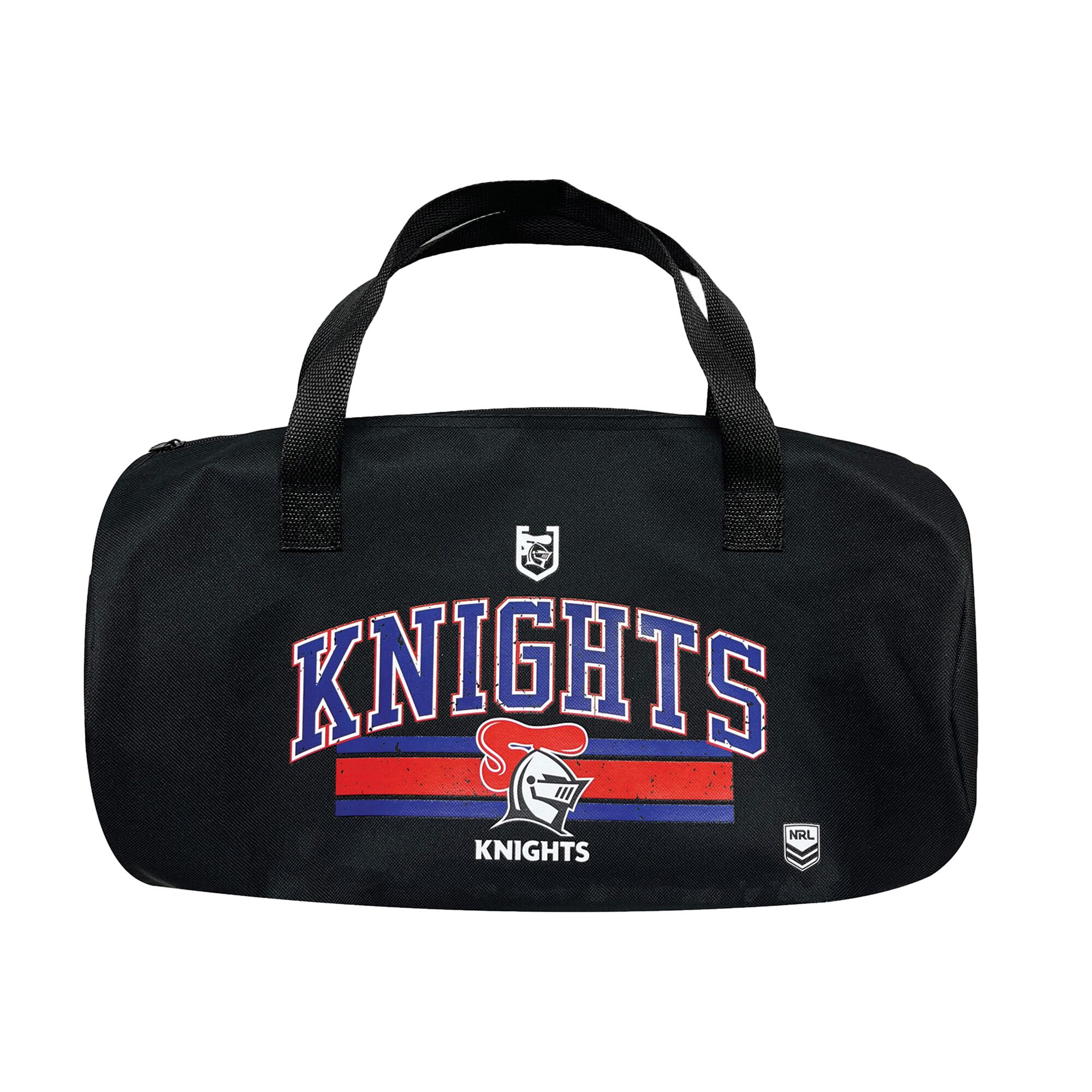 Newcastle Knights duffle bag with KNIGHTS wordmark