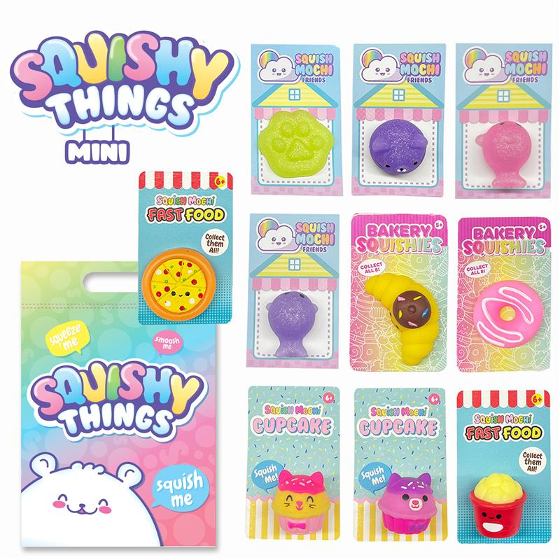 Squishy Things Mini Showbag front view with ten mochi squishies